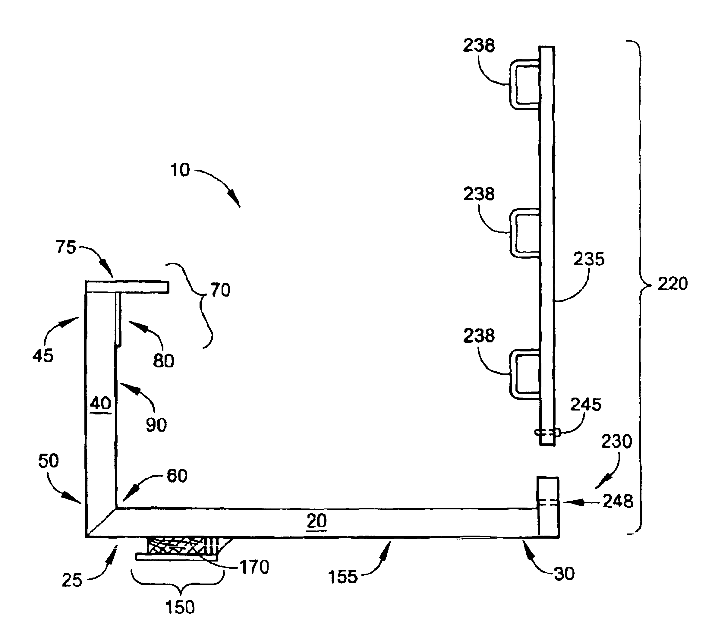 Suspended scaffolding system