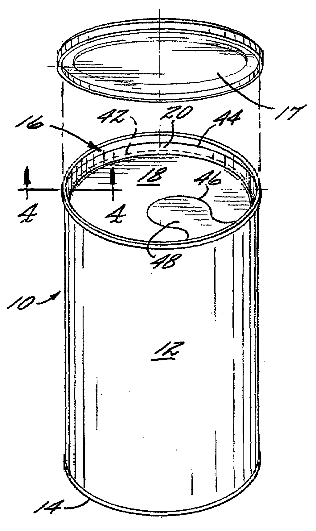 Container Lid Formed as a Laminate Having a Built-In Opening Feature, Container Incorporating Same, and Method for Making Same