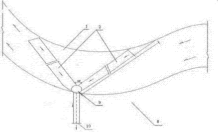 A seasonal shoal river floodplain water intake structure and water intake process