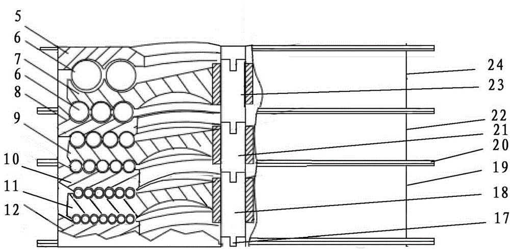 Combined ordered multi-pass internal-classification screening vertical type ball mill