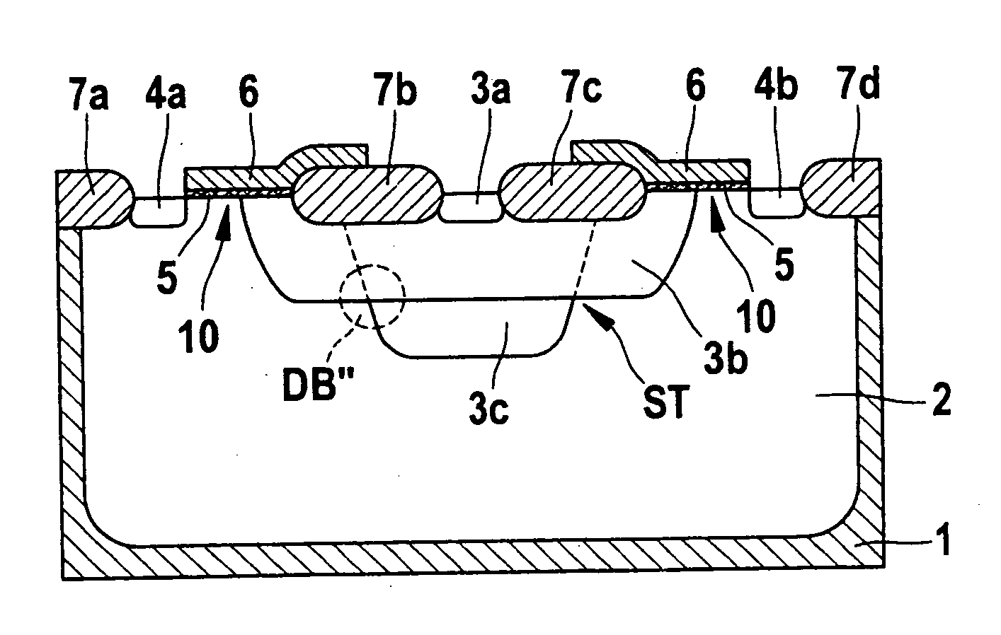 High-voltage MOS transistor and corresponding manufacturing method