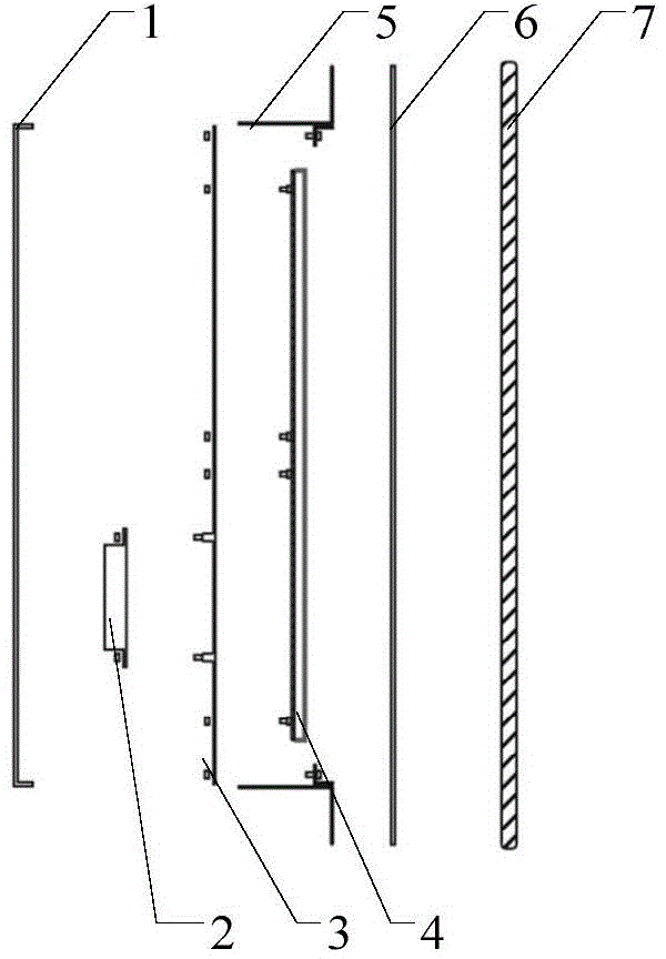 A sanitation vehicle LED display screen structure