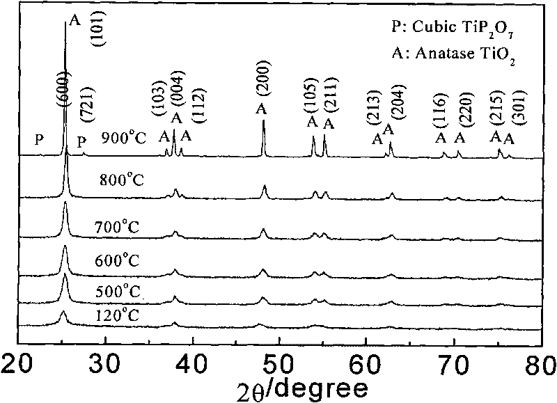 Phosphor doping type nano titanium dioxide having efficient sunlight catalytic capability and preparation method thereof