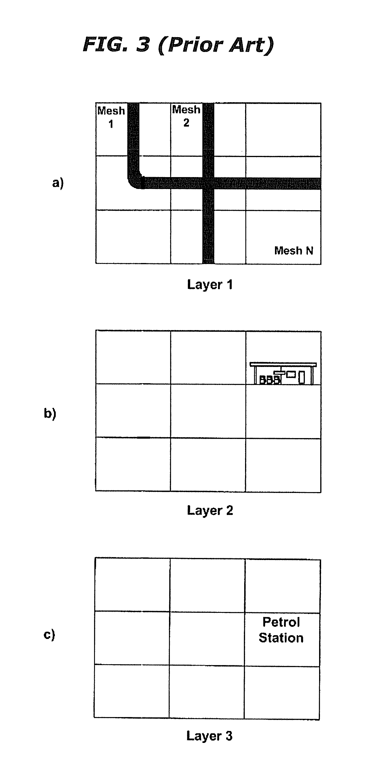 Navigation system for updating partly map layers, and method for the same