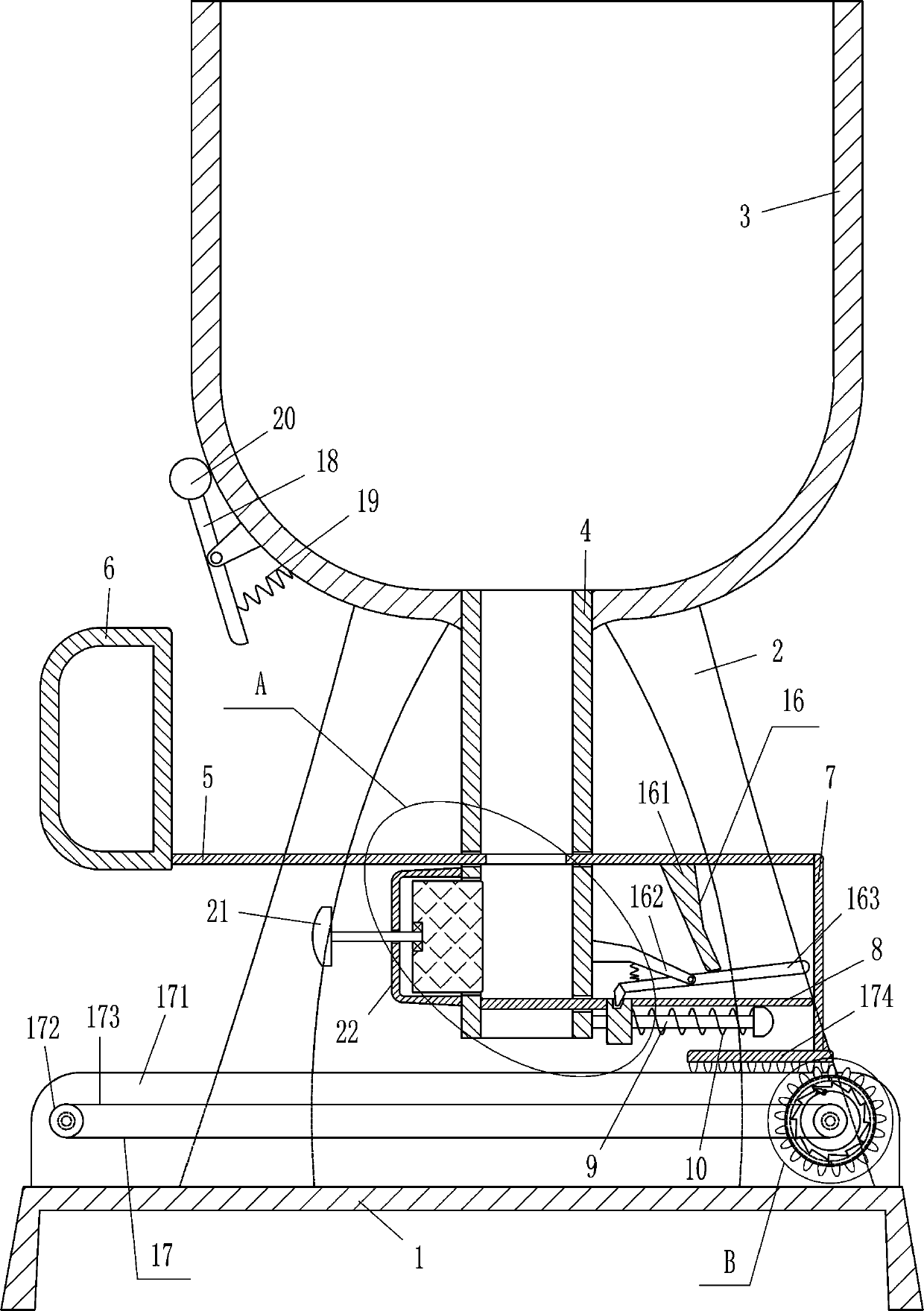 Quantitative taking equipment for chemical experimental drugs