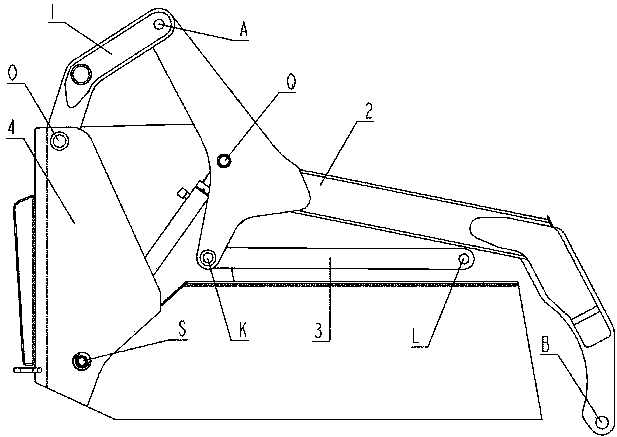 Connecting rod mechanism of loader