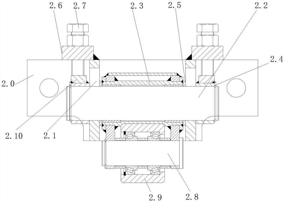 Stand column roller assembling mechanism for heavy-load lifting stand column window cleaning machine