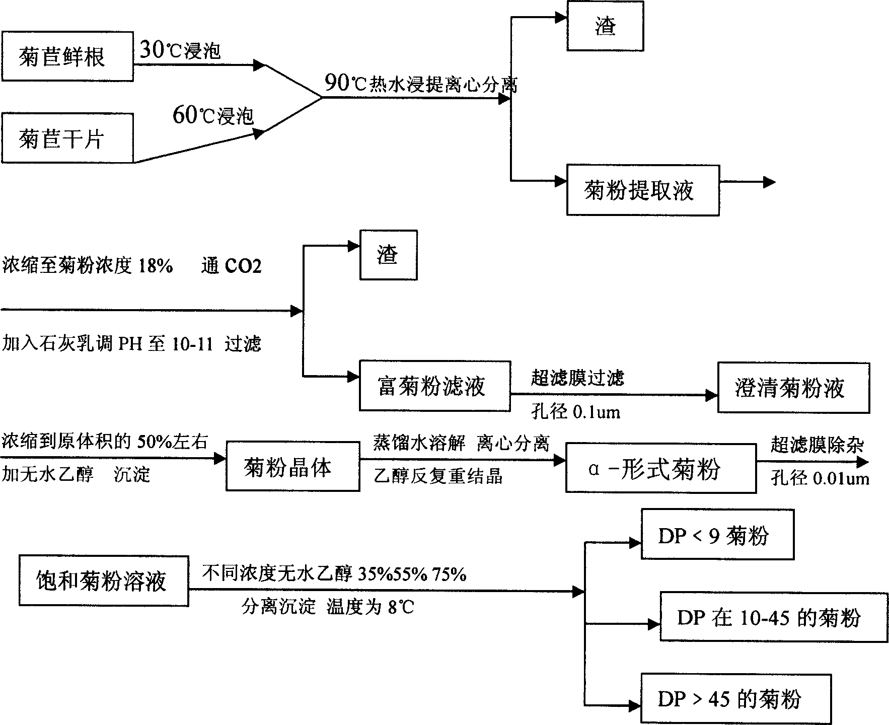 Process for extracting alantin