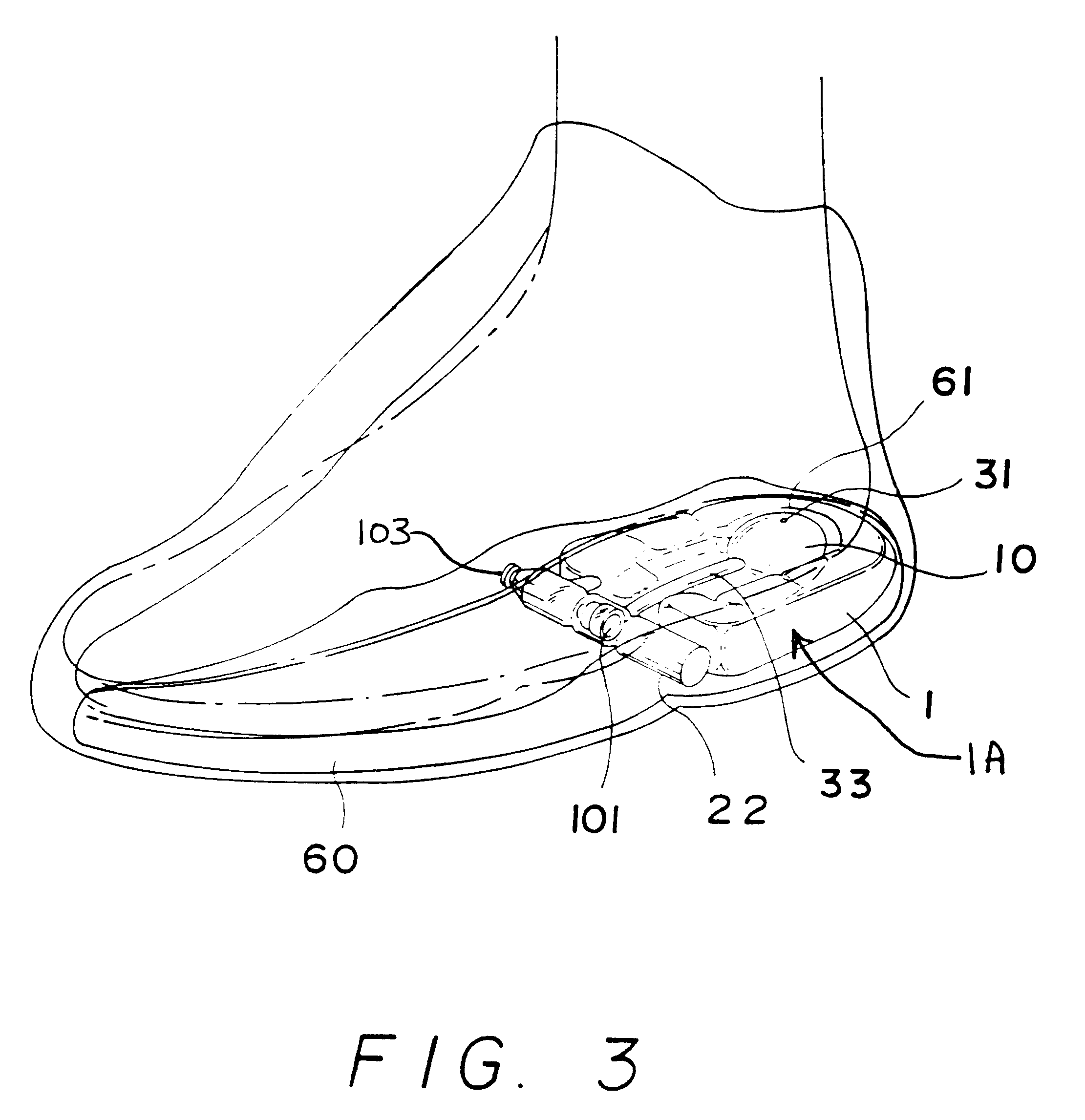 Self-inflatable air cushion for shoes