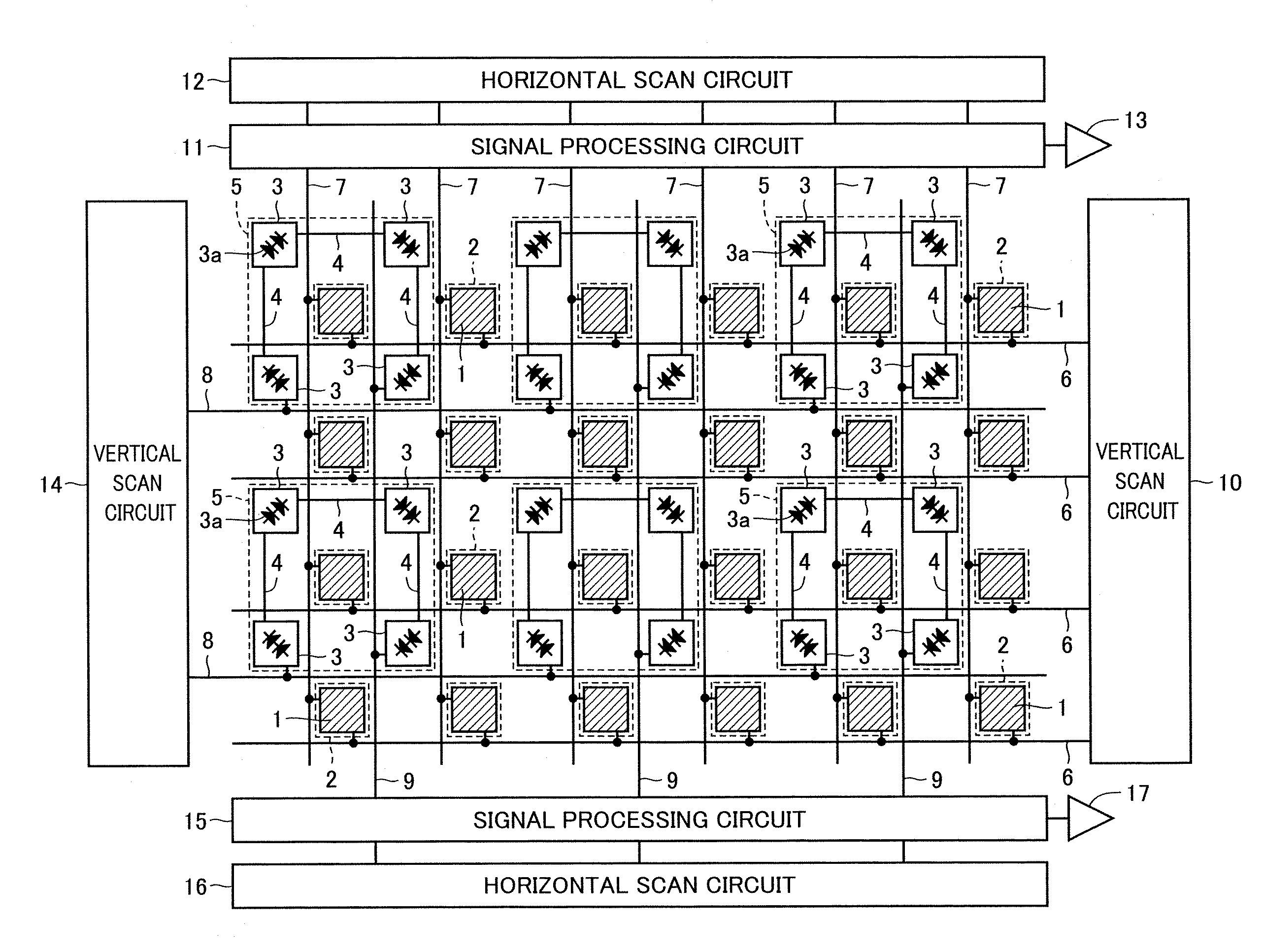 Two-wavelength image sensor picking up both visible and infrared images