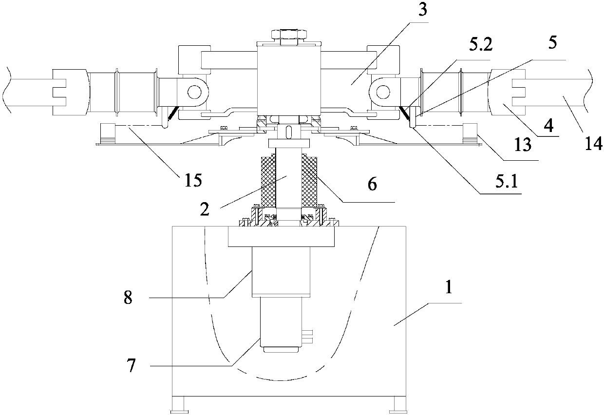 Helicopter rotor hub restraint test bench and its test method