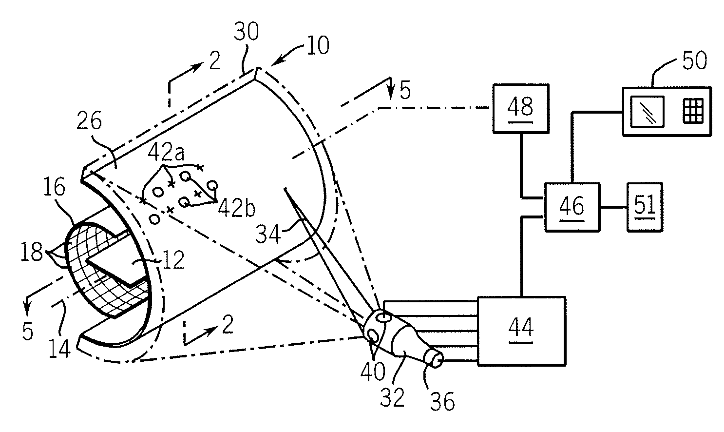 Virtual spherical anode computed tomography