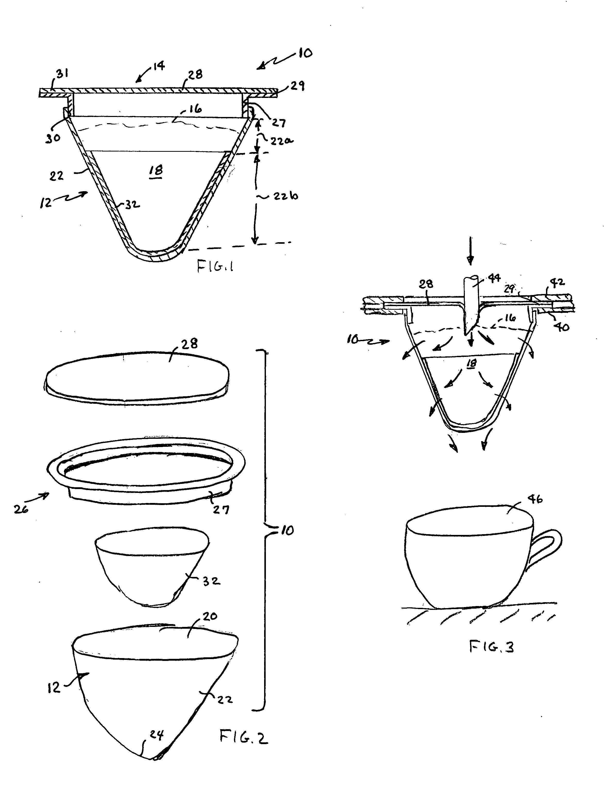 Disposable beverage filter package