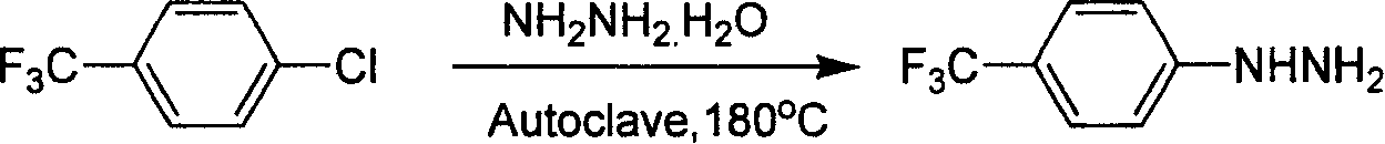 Industrial synthesis method for 4-trifluoromethylphenylhydrazine Hydrochloride