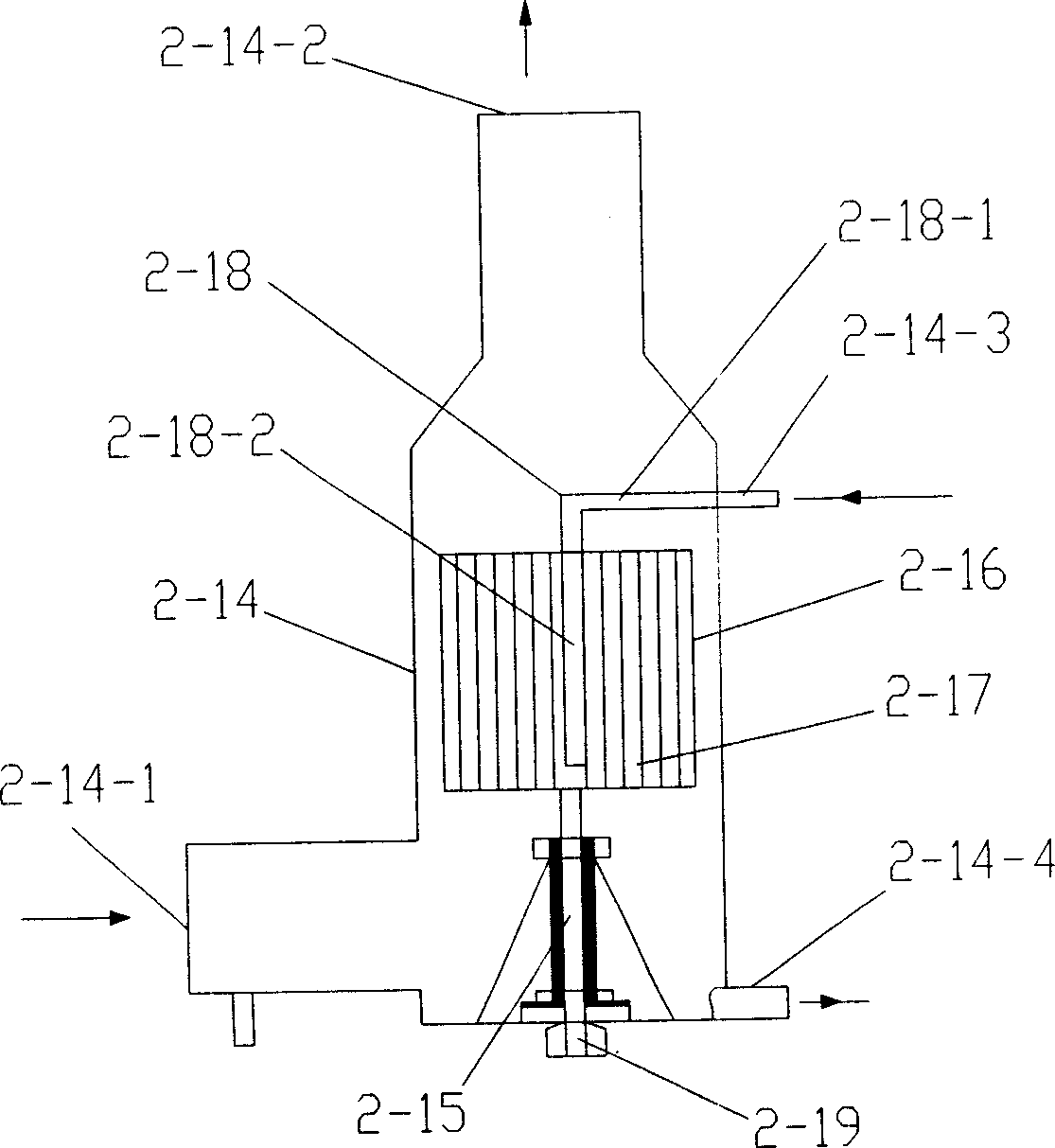 Super gravity liquid absorption dehumidifying and regenerating system