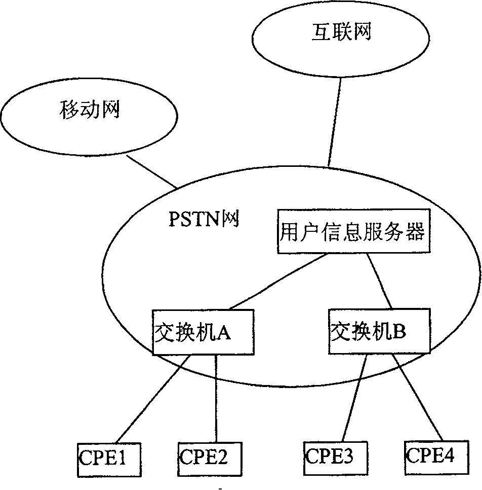 Method for displaying calling customer information of fixed net message terminal in PSTN network