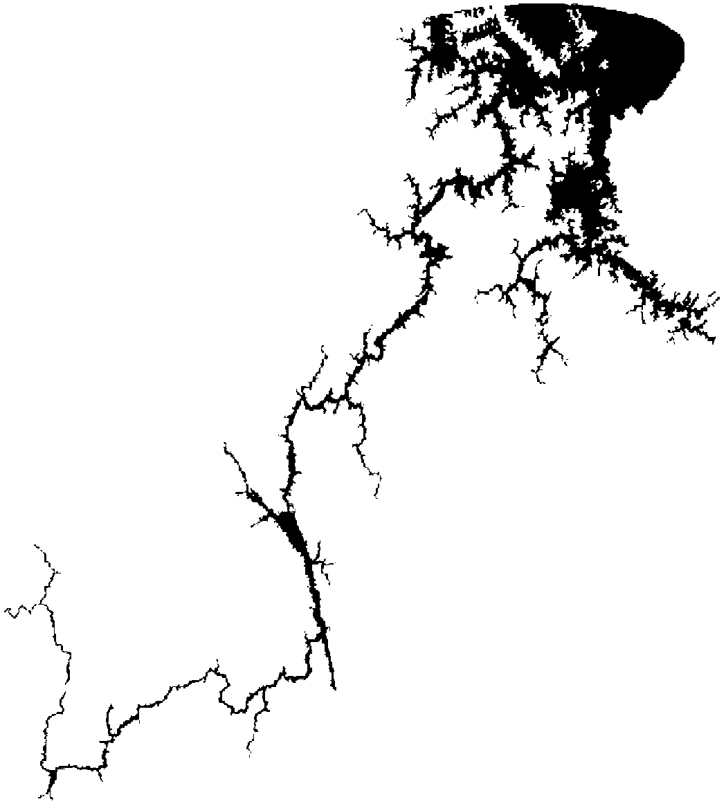 High-precision riverway flood inundated area generation method for mass DEM (Digital Elevation Model) data