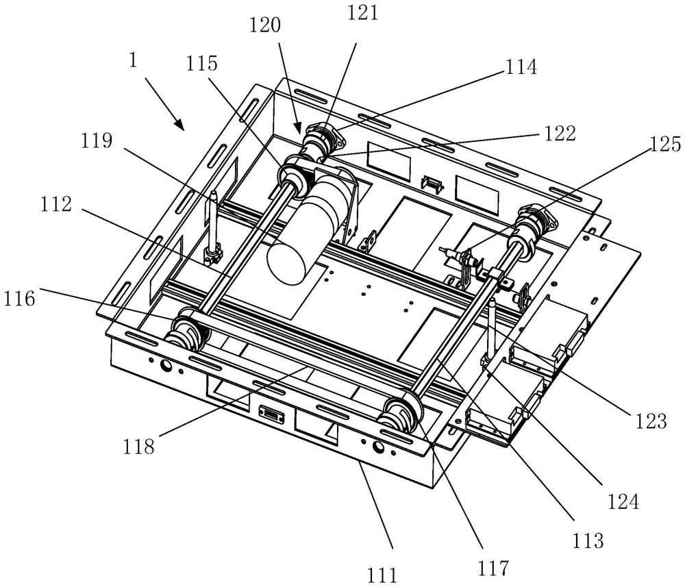 Cam jacking poly V-belt transfer machine