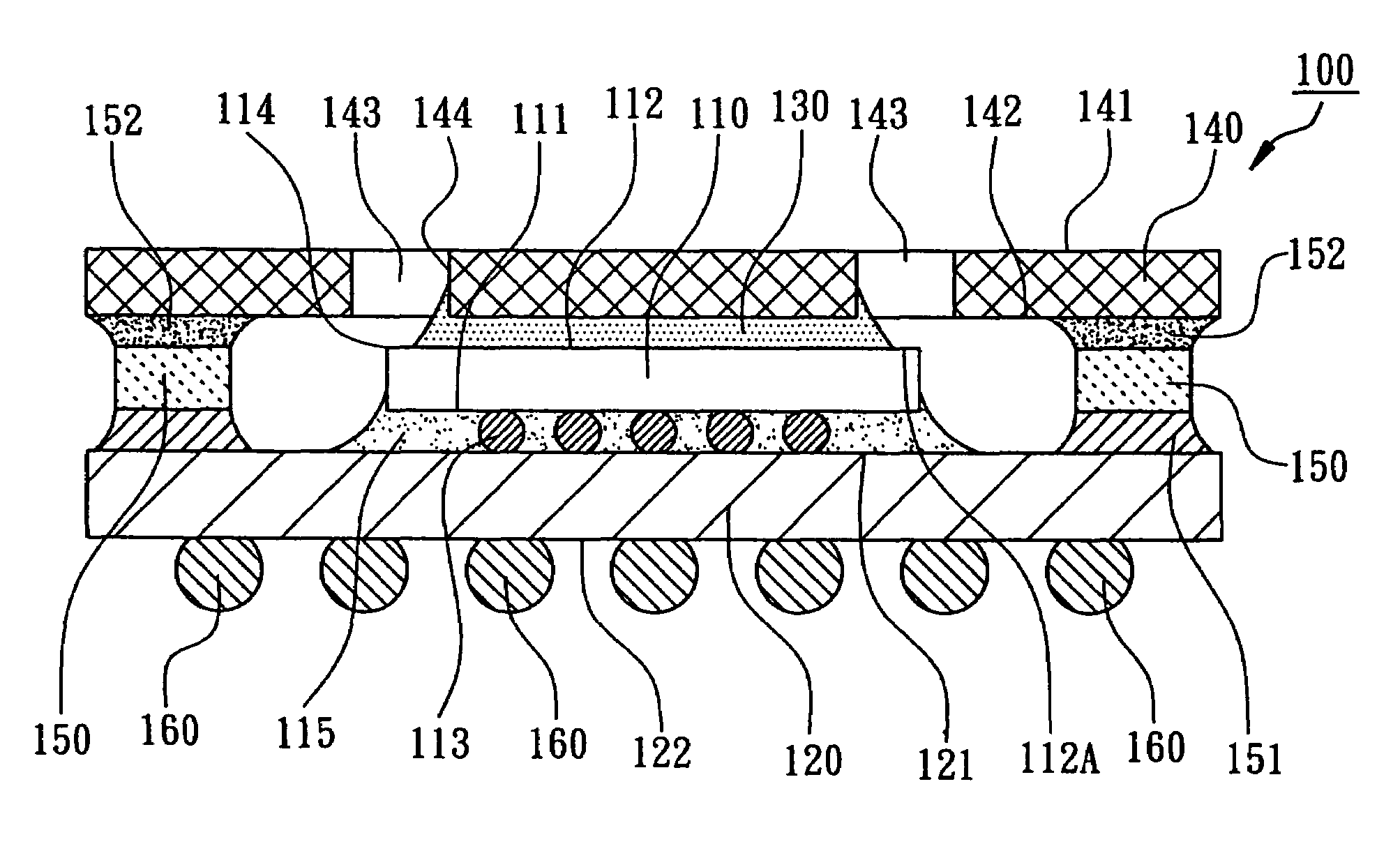 Flip chip package capable of measuring bond line thickness of thermal interface material