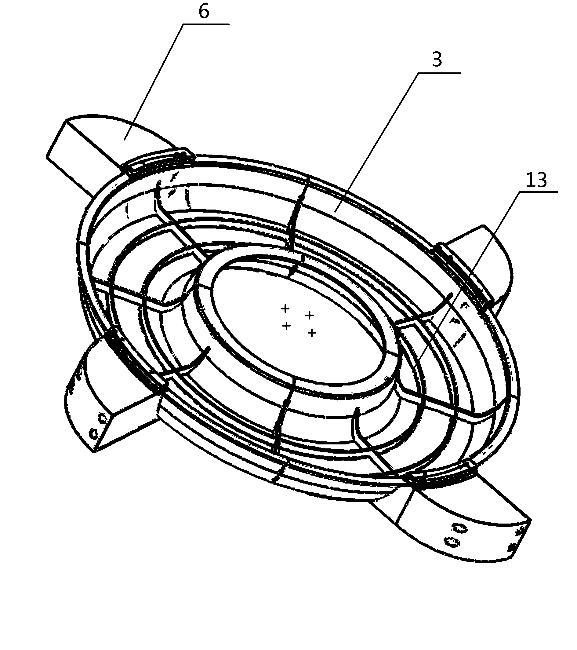 Combined water treatment impeller