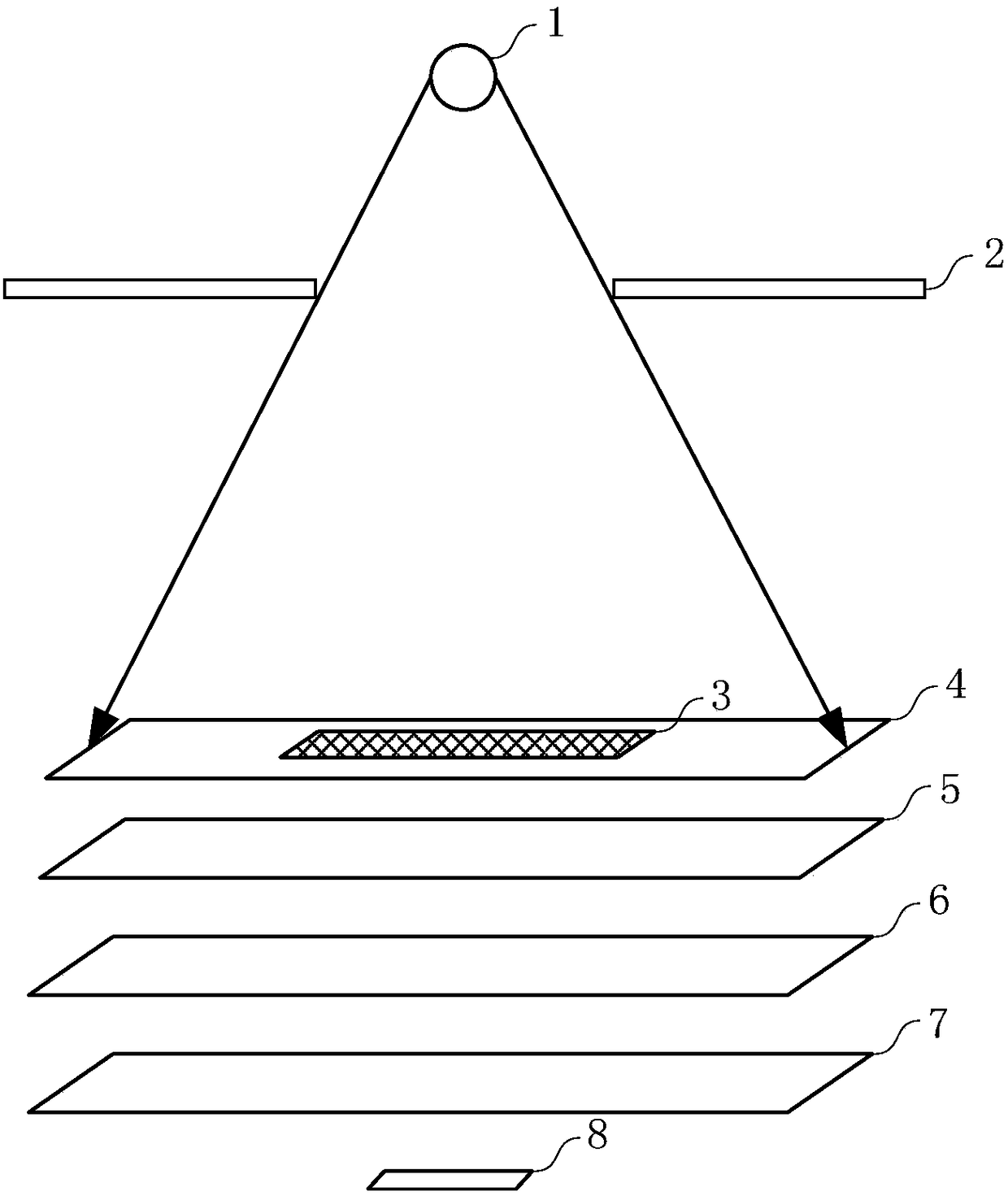 SiPM based automatic exposure detection device and method and flat panel detector