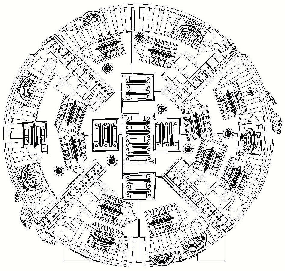 Coal mine arched section cutting system