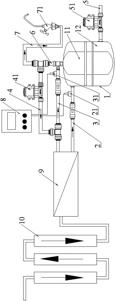 Water purifier and water storage device with intelligent washing function