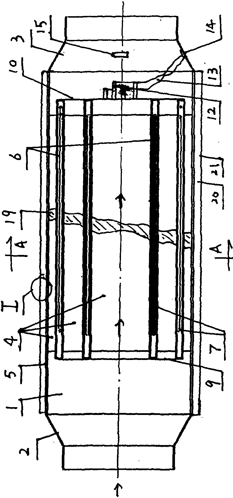 Electric heating and heating device for automobile exhaust emission