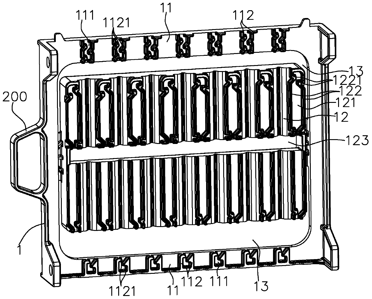 Electrode plate fixing mechanism and electrostatic purification device applying same