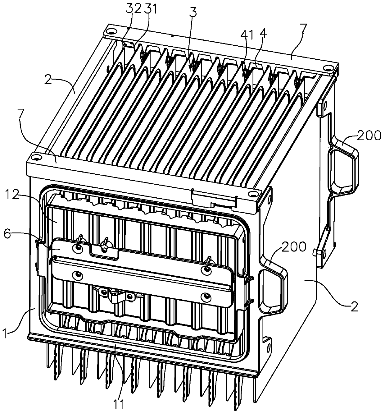 Electrode plate fixing mechanism and electrostatic purification device applying same