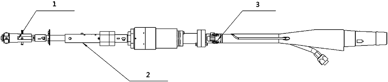 Hypersonic wind tunnel head-body separation jet interference test device