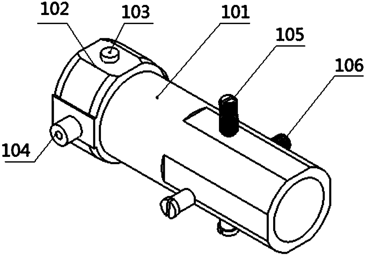 Hypersonic wind tunnel head-body separation jet interference test device