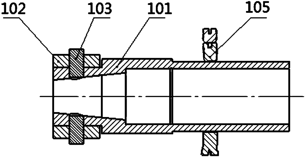 Hypersonic wind tunnel head-body separation jet interference test device