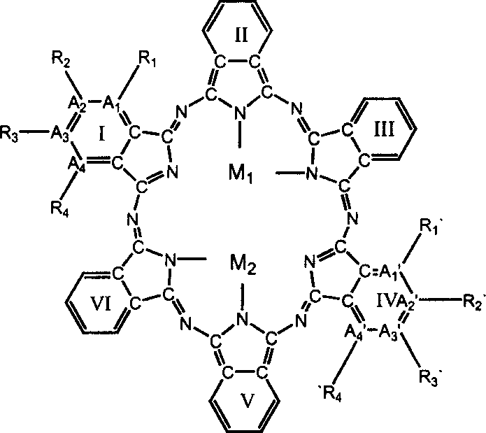 Super-phthalocyanine compound with six isoindole structure subunits in laver oxazine cycle and its synthesis and use