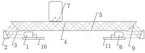 Touch screen with infrared rays transmitted inside screen body and method for identifying touch points