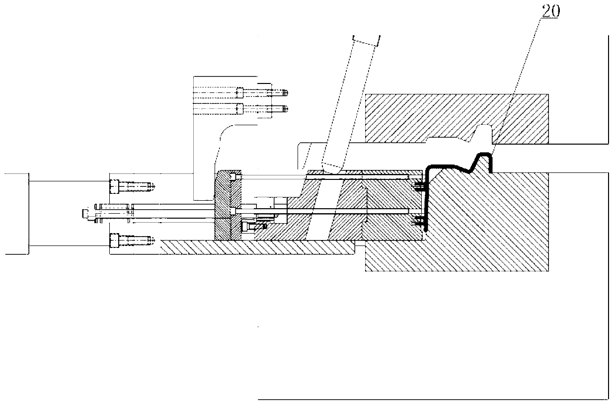 Die-casting die and method for delay ejection of lateral die sinking