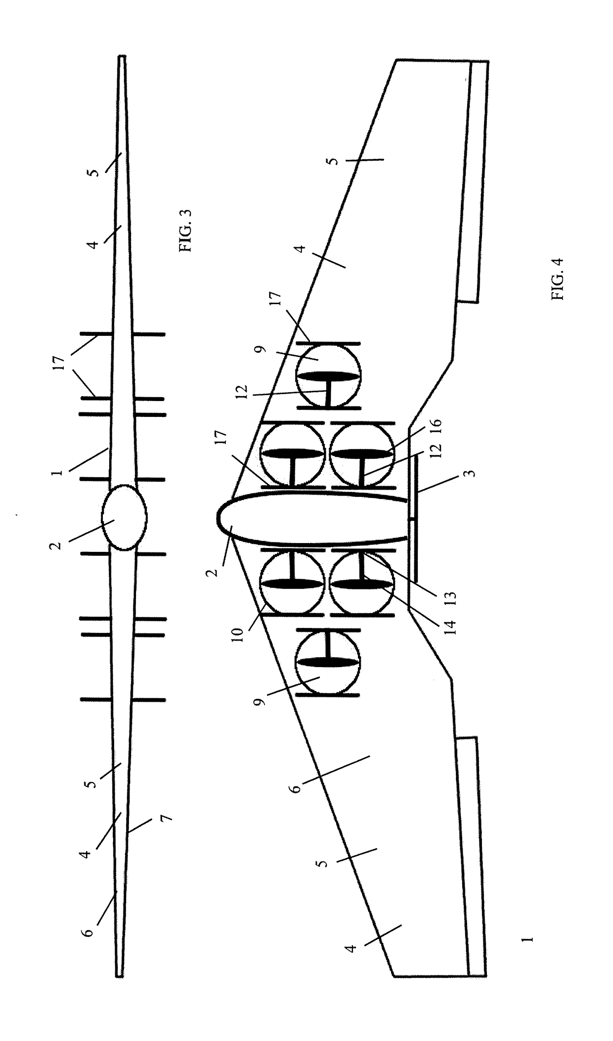 Aircraft with internally housed propellor units