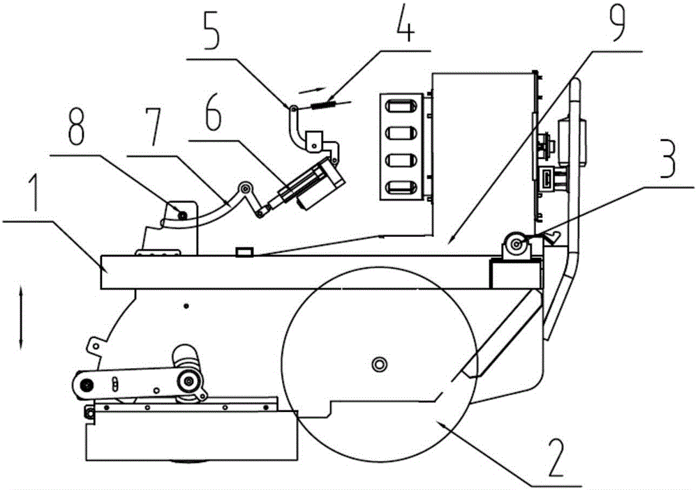 Main brush box lifting mechanism of road sweeper