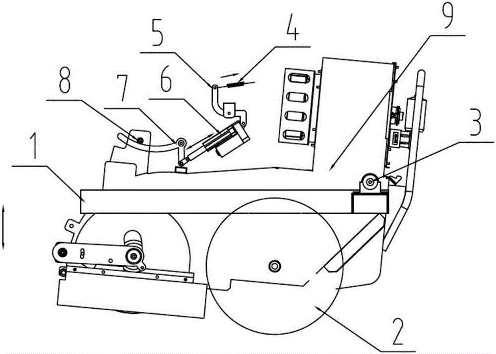 Main brush box lifting mechanism of road sweeper