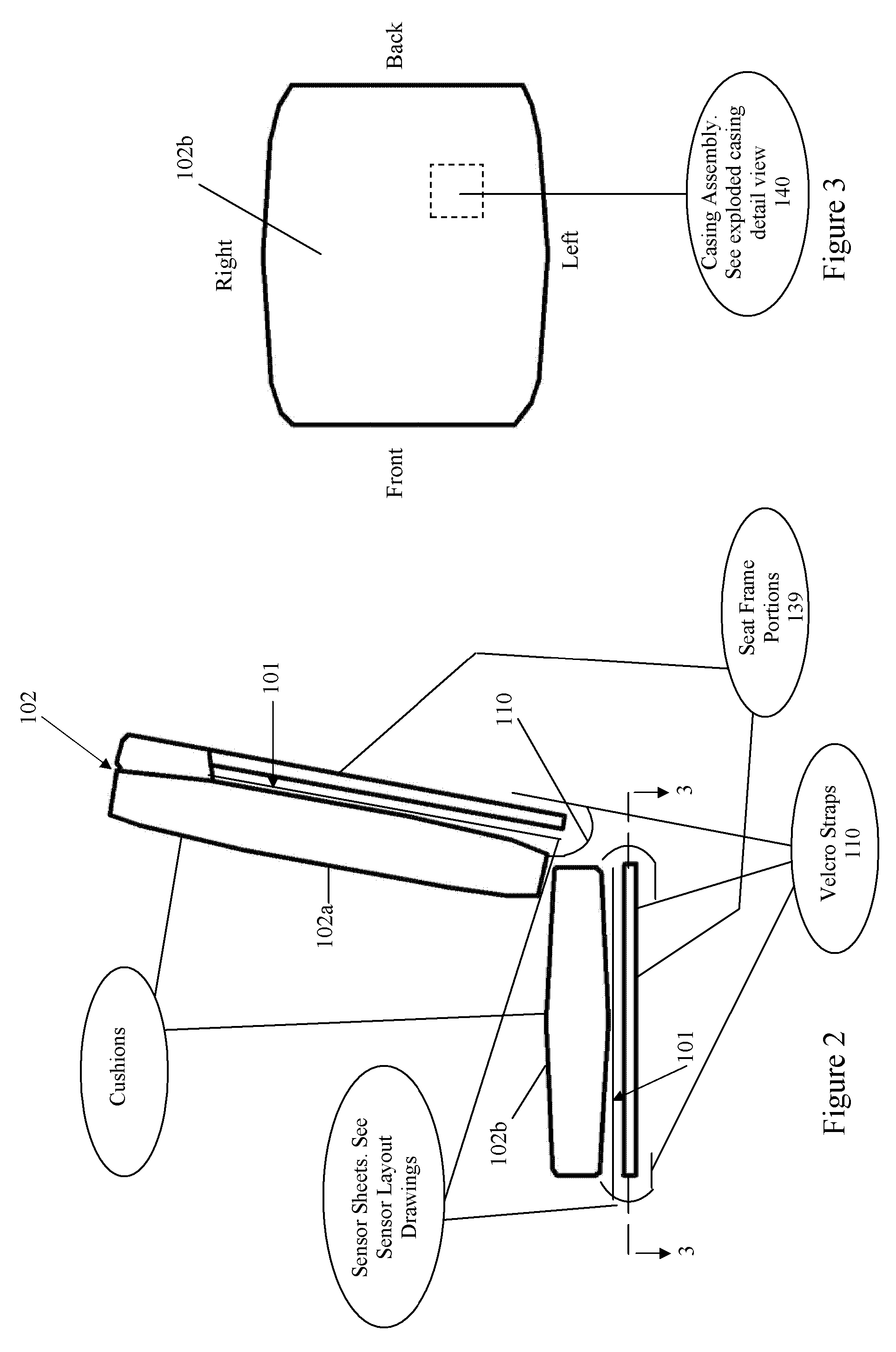 Providing information related to the posture mode of a user applying pressure to a seat component