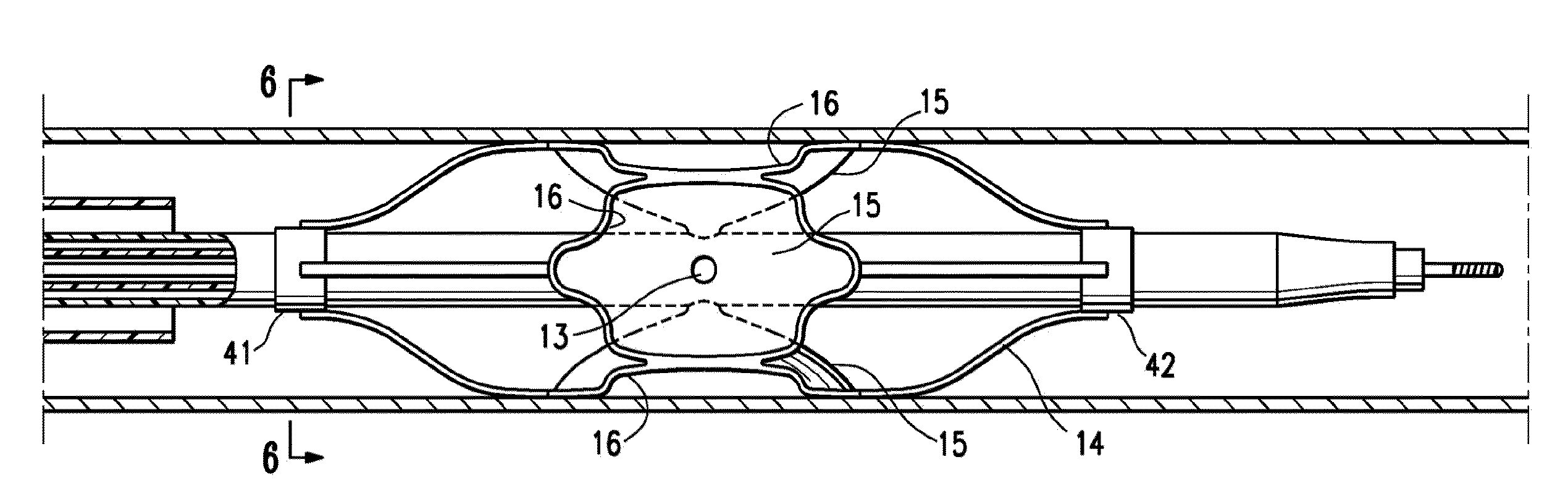 Perfusion catheter having array of funnel shaped membranes