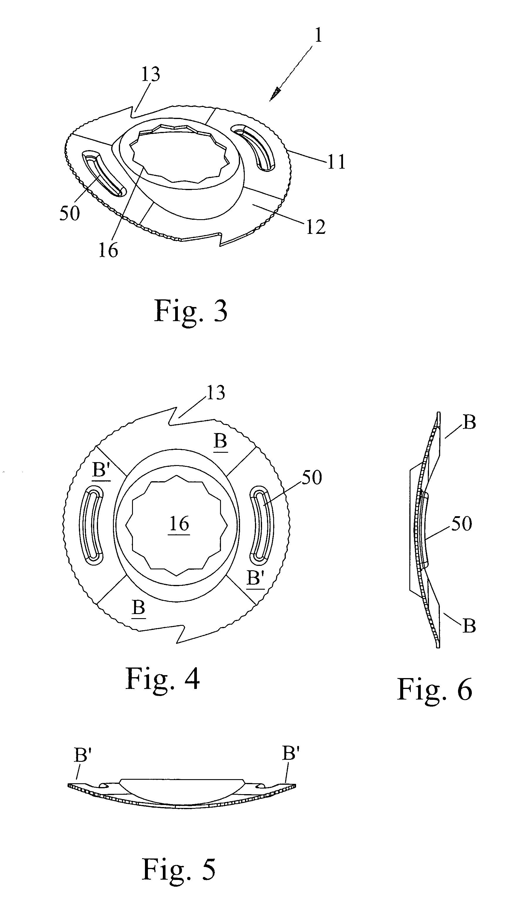 Round undulating blade and blade module for shredder