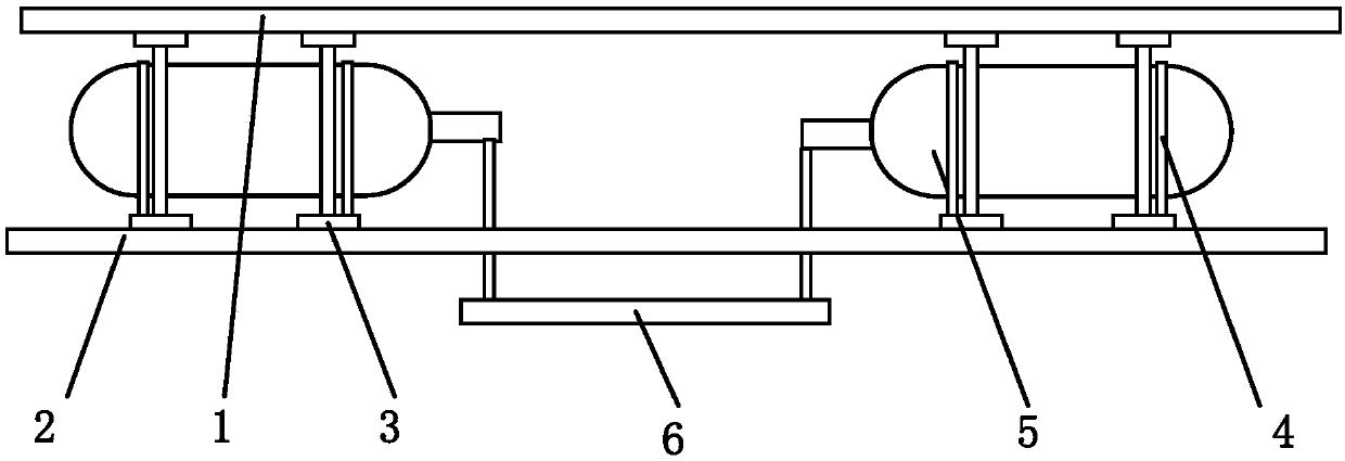 A high-pressure air supply device that can be reassembled and disassembled for an air flotation simulator