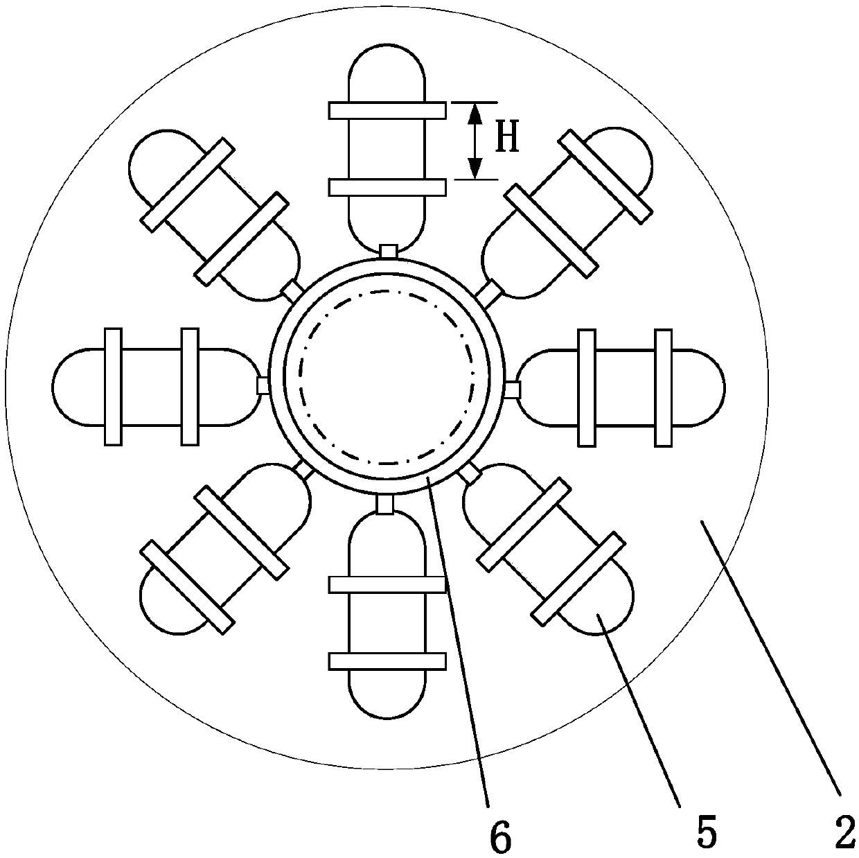 A high-pressure air supply device that can be reassembled and disassembled for an air flotation simulator