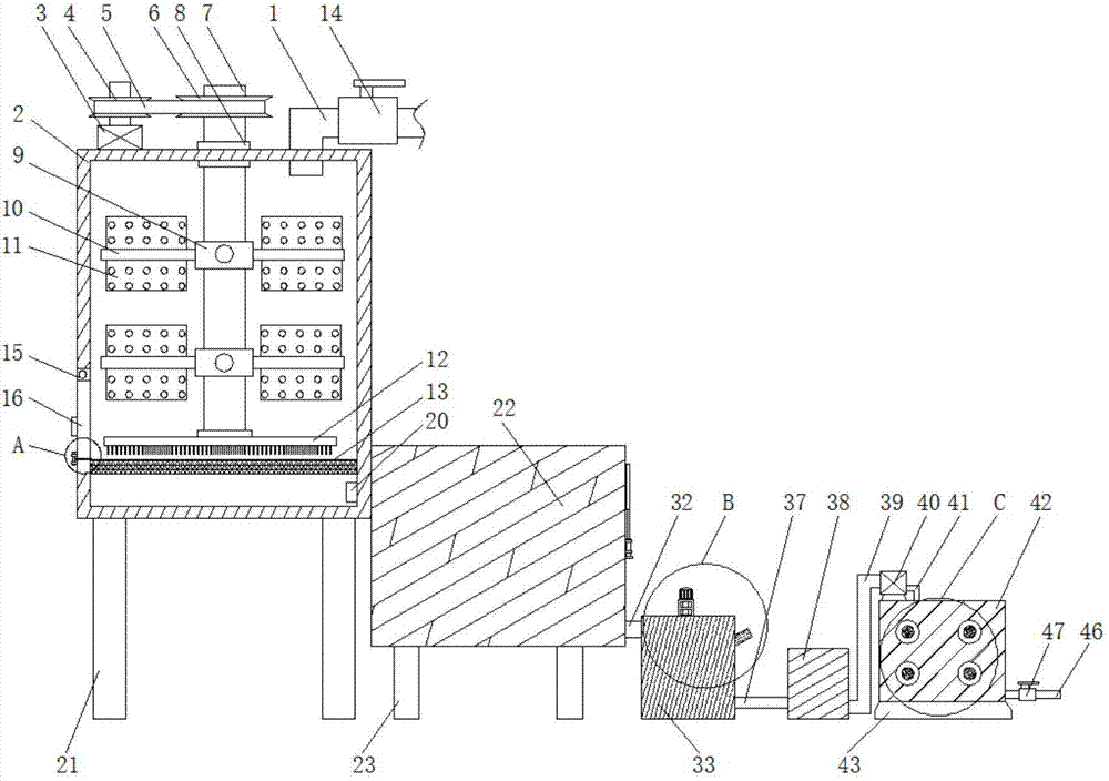 Sewage treatment mechanism for industry