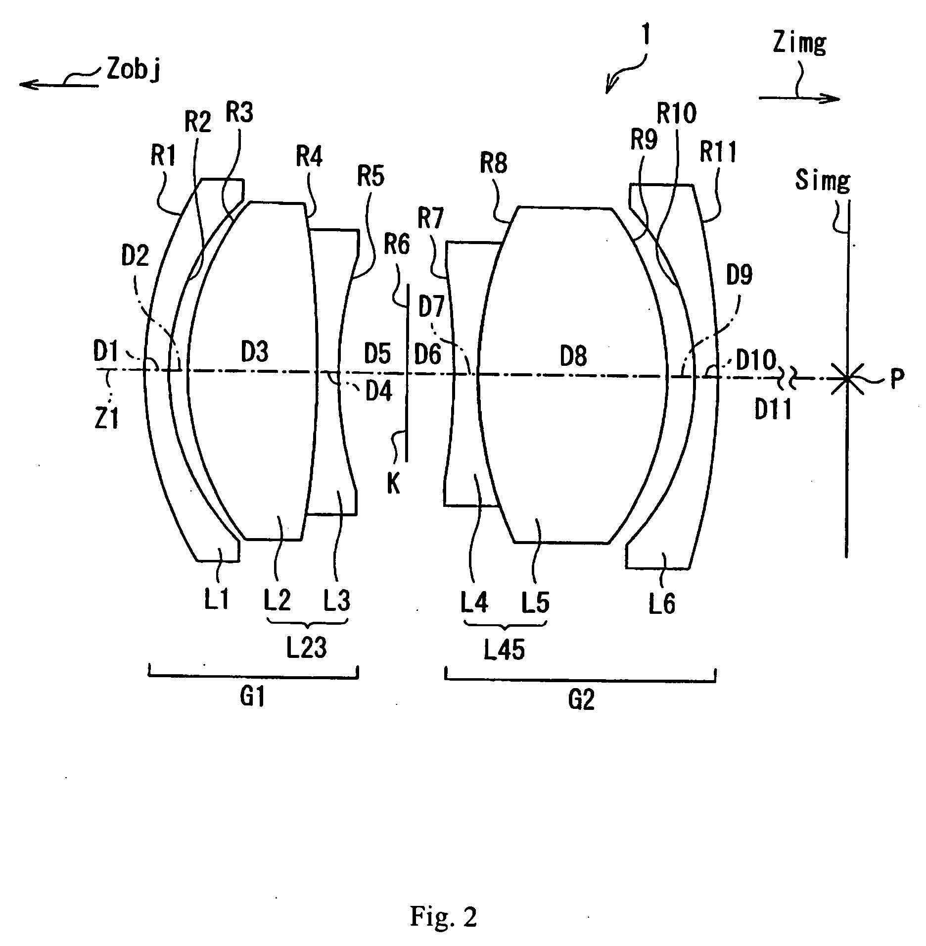 Image scanning lens and image reader that uses same