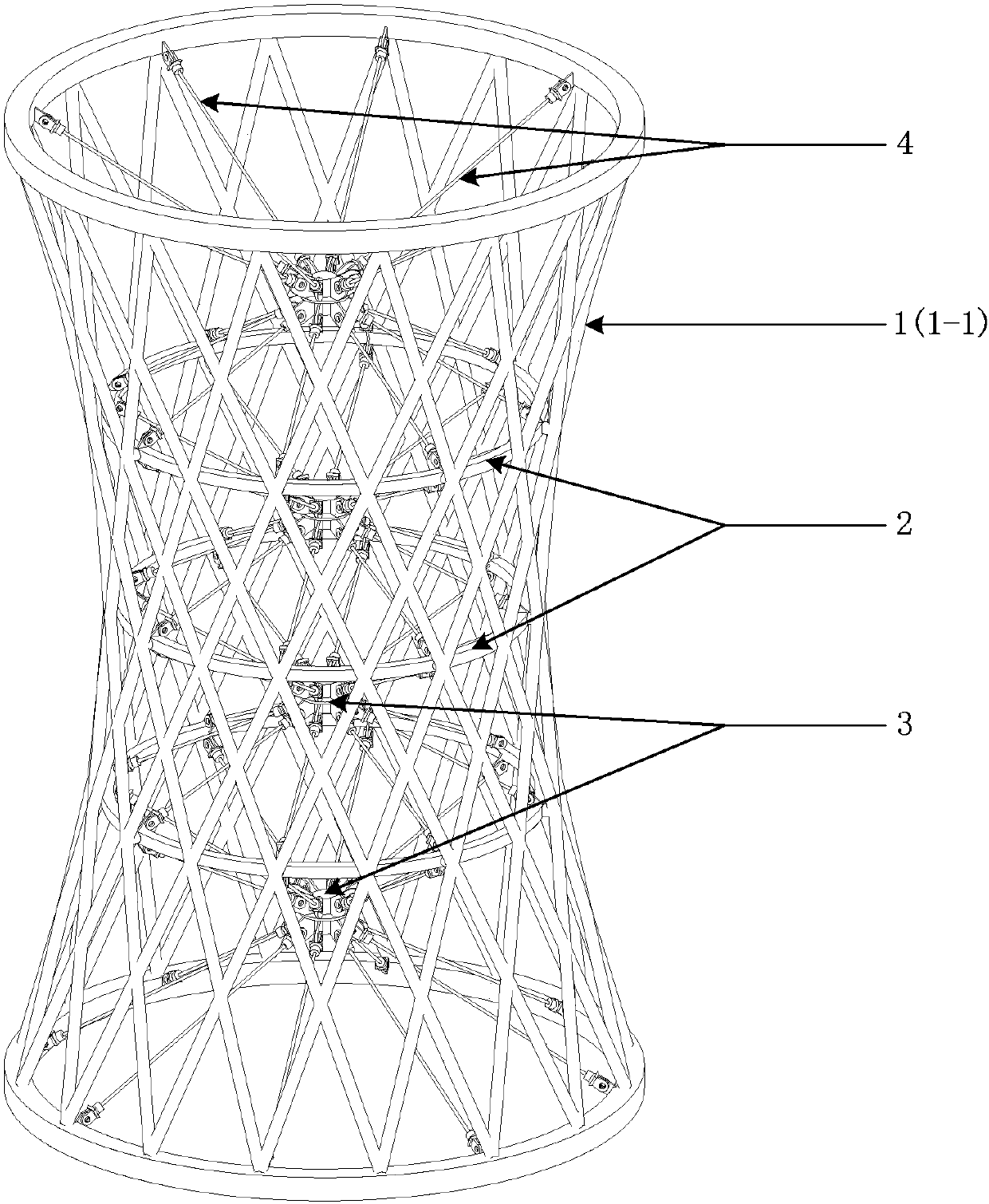 A hybrid grid cylinder that can increase the instability load of column groups