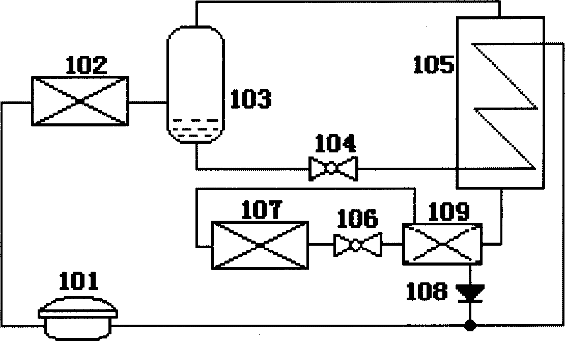 Multicomponent mixture work medium suitable for fractional condensation type heat pump circulation system