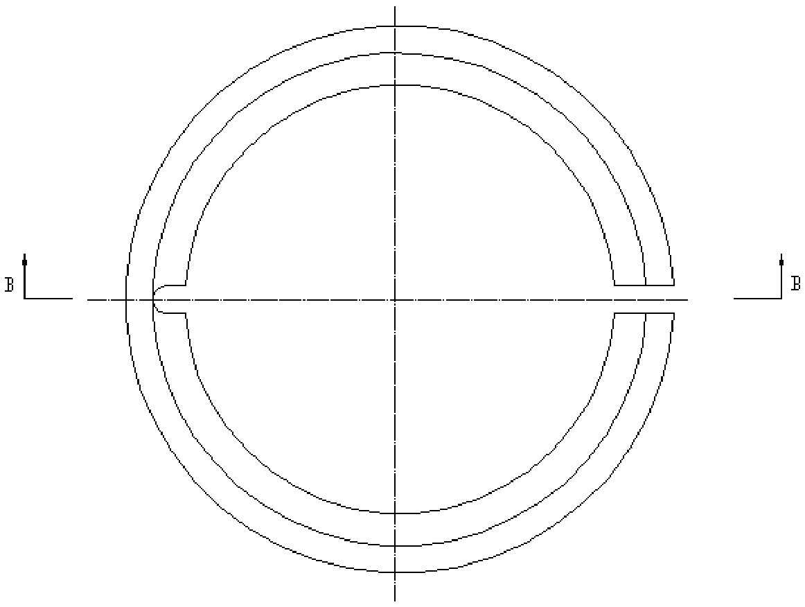 Mould for machining engine main shaft bearing inner ring with inner diameter oil groove and machining method