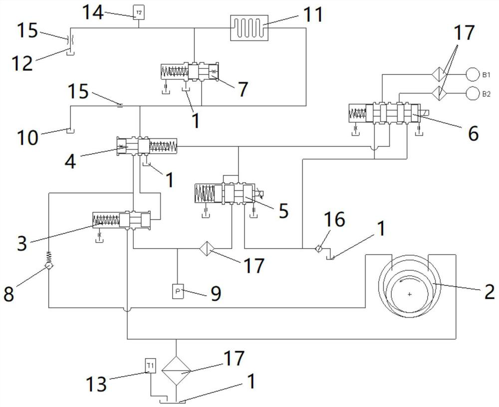 Pressure control method for hydraulic system of hybrid transmission